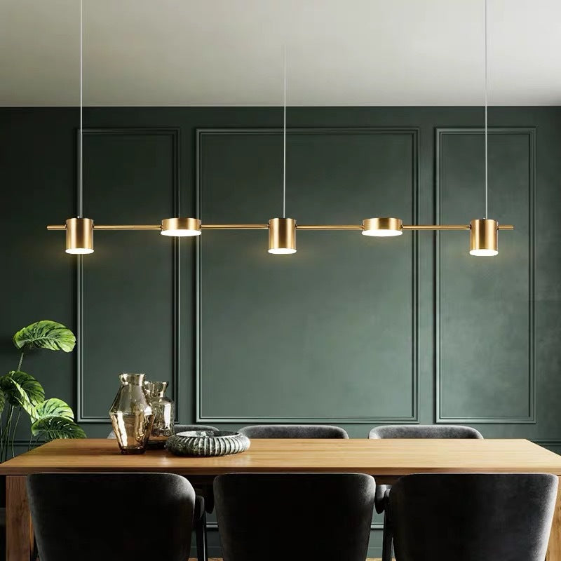 Modern Linear Pendant Light  Brass Drum Shade Design - Product detail 17