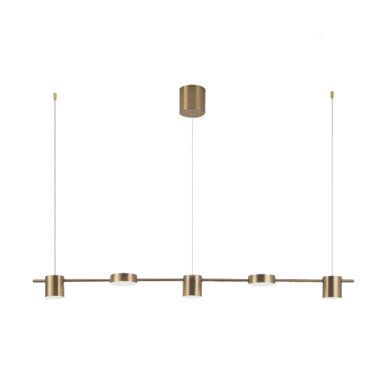 Modern Linear Pendant Light  Brass Drum Shade Design - Product detail 12