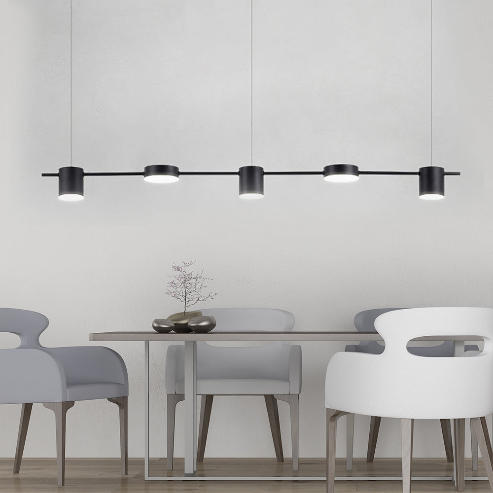 Modern Linear Pendant Light  Brass Drum Shade Design - Product detail 4