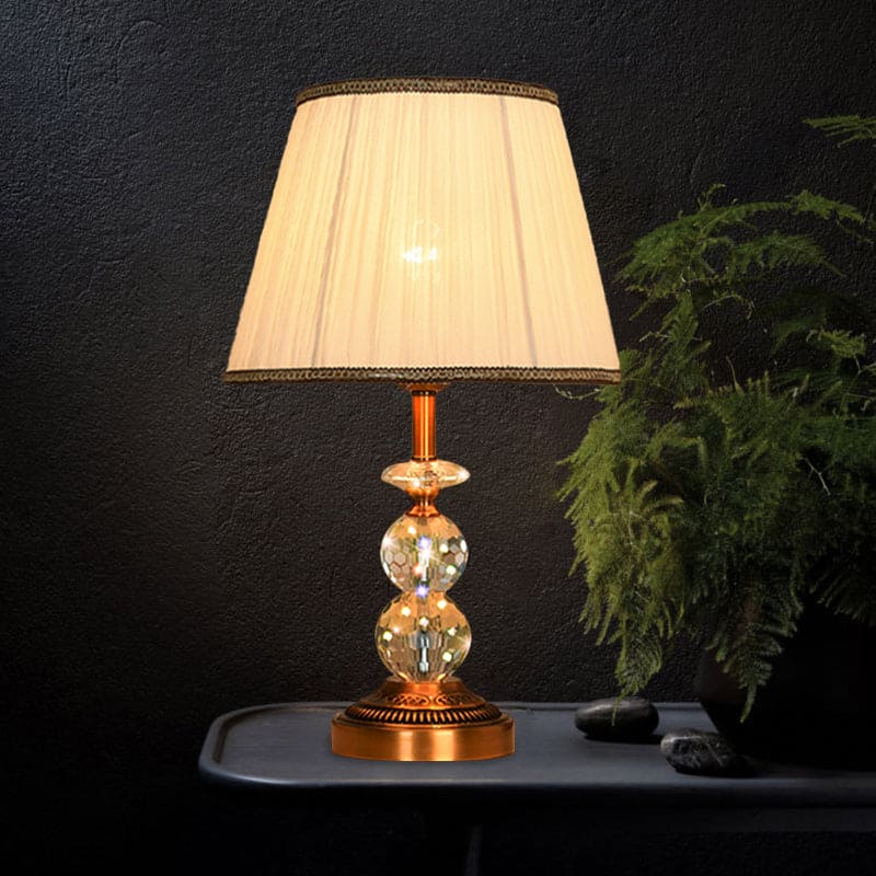 Crystal Ball Table Lamp  Pink Shade With Copper Accents - Product detail 15