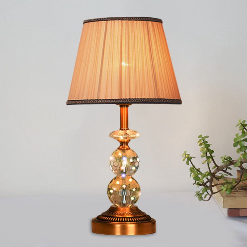 Crystal Ball Table Lamp  Pink Shade With Copper Accents - Product detail 6