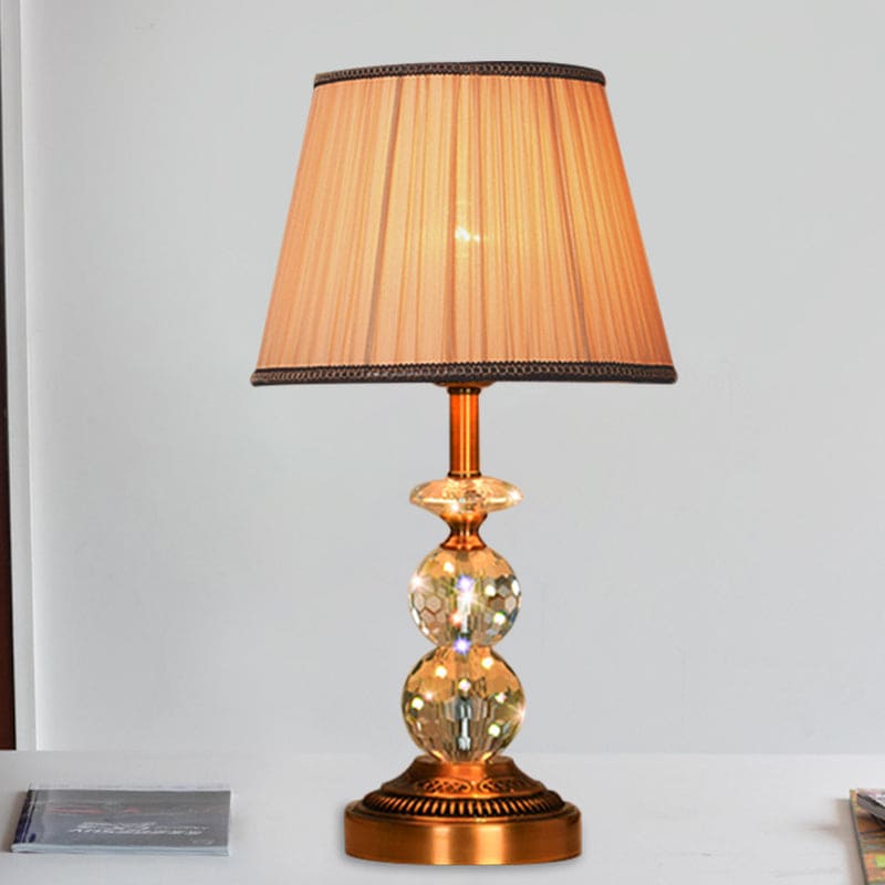 Crystal Ball Table Lamp  Pink Shade With Copper Accents - Product detail 4