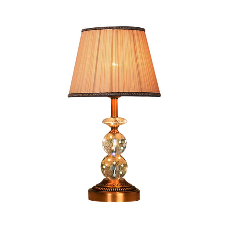 Crystal Ball Table Lamp  Pink Shade With Copper Accents - Product detail 10