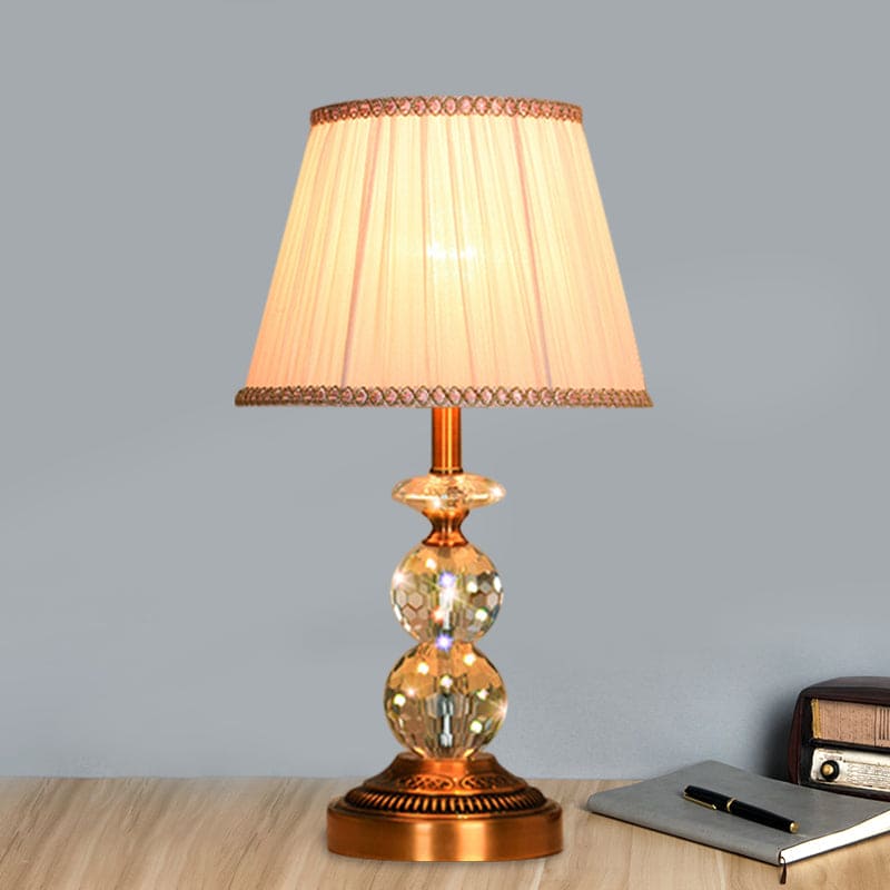 Crystal Ball Table Lamp  Pink Shade With Copper Accents - Product detail 9