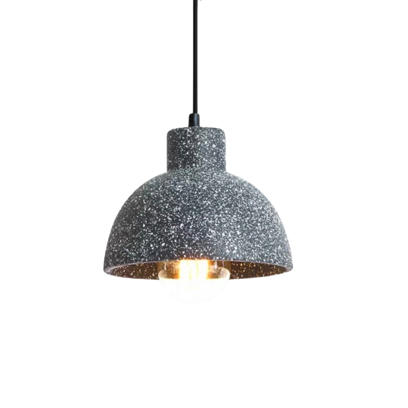 Industrial Cement Pendant Light Minimalist Gray Shade With Brass Fitting - Product detail 12
