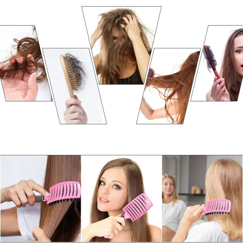 Professional Detangling Brush  Curved Bristle Design For All Hair Types - Product detail 8