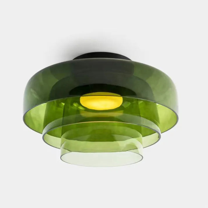 Modern Glass Ceiling Light  Layered Smoke Shade Design - Product detail 37