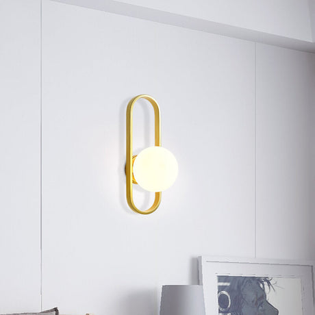 Modern Wall Sconce  Glass Globe Gold Arch Design - Product detail 4