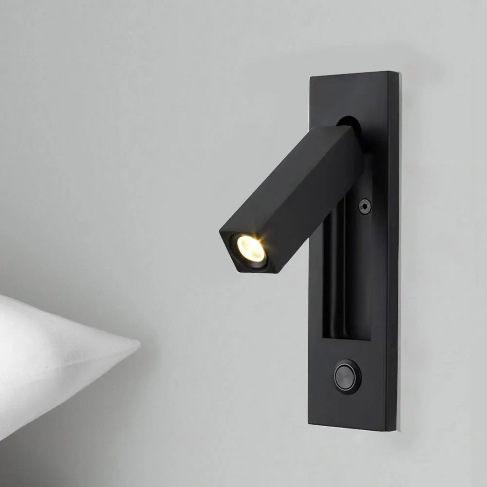 Modern Wall Reading Light Recessed LED Bedside Lamp - Product example