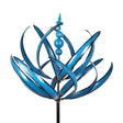 Kinetic Wind Spinner  Blue Metal Garden Art - Product detail 5