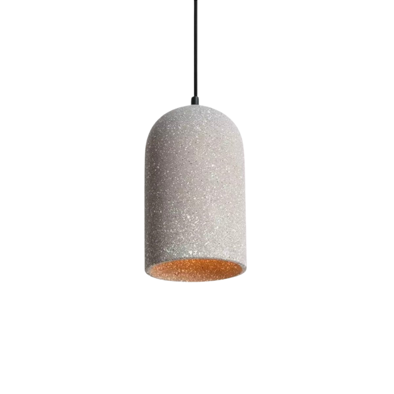 Industrial Cement Pendant Light Minimalist Gray Shade With Brass Fitting - Product detail 13