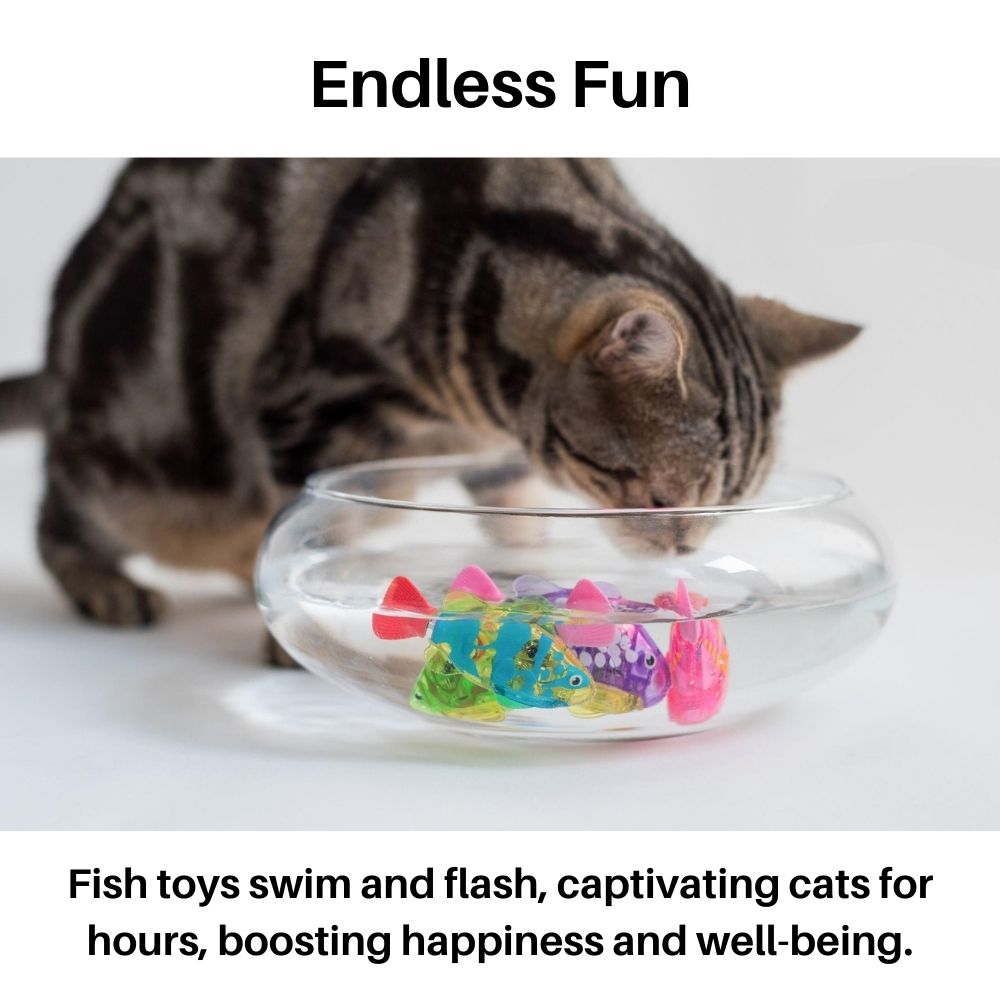 Interactive Swimming Fish Cat Toy  Light-Up Motion Activated Design - Product detail 4