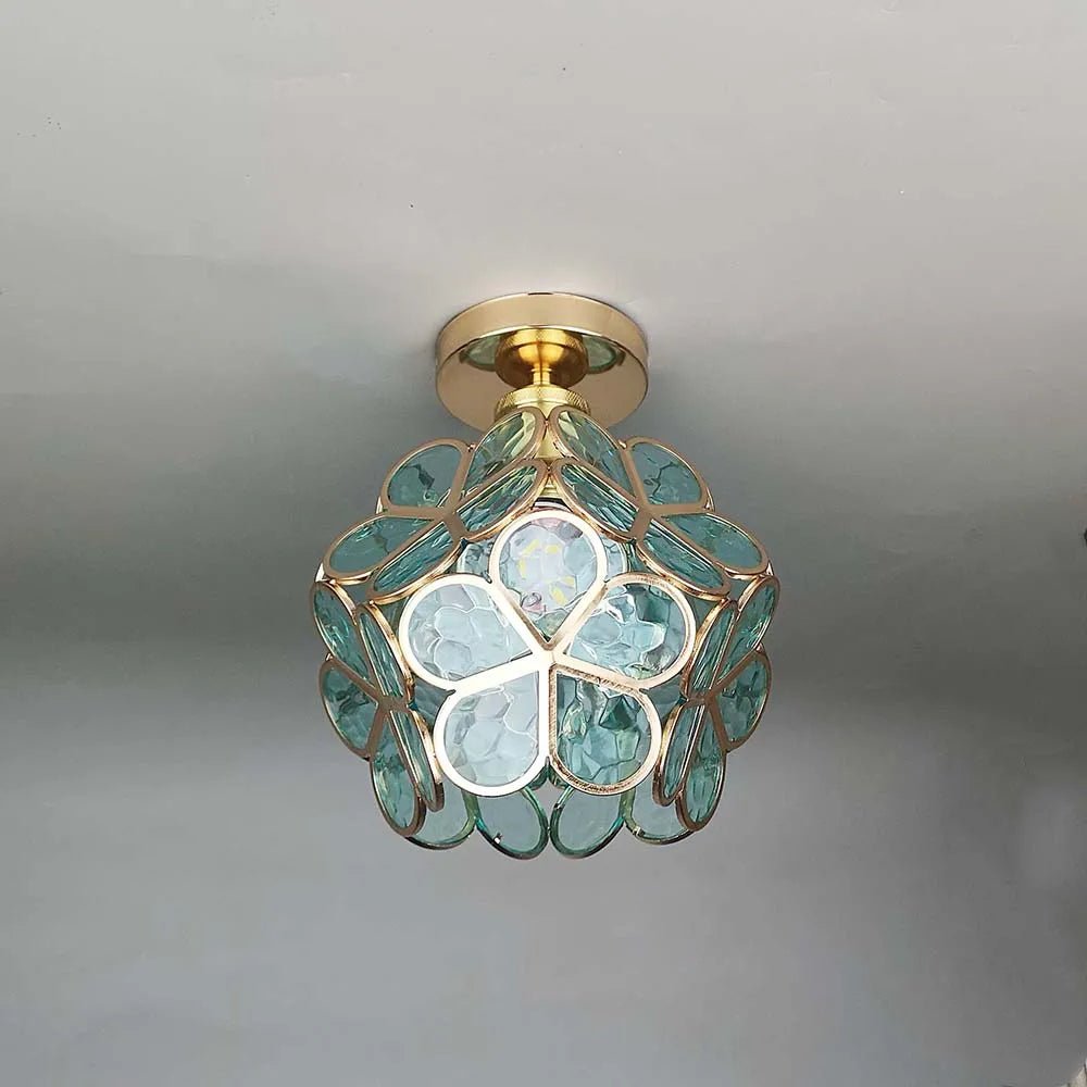 Floral Glass Ceiling Light Crystal Petal Design - Product detail 5