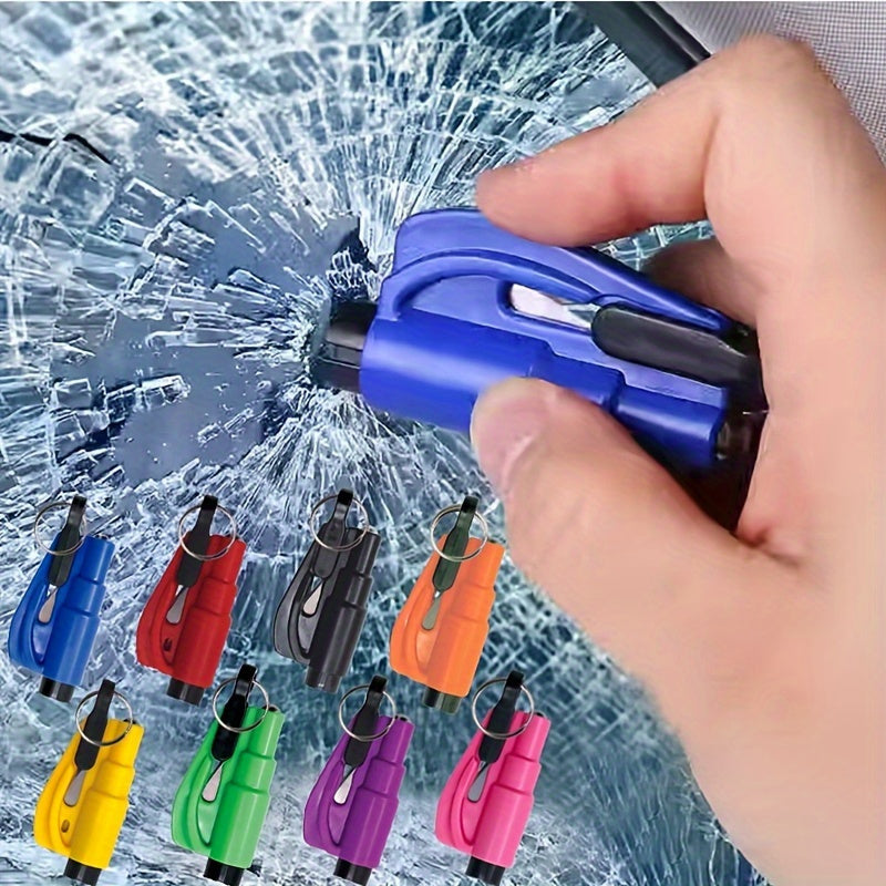 Emergency Car Safety Hammer  Compact Window Breaker with Keyring - Detailed view