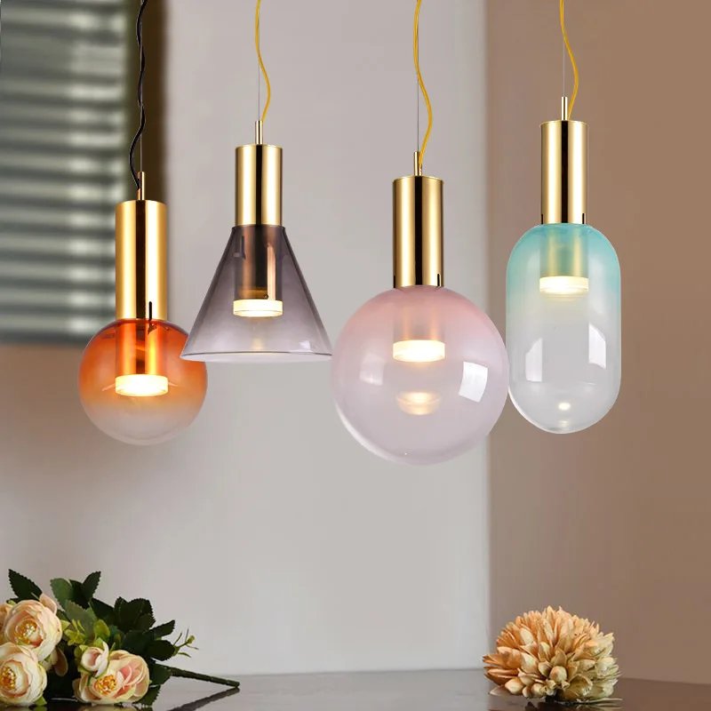 Modern Glass Pendant Light Gradient Color Collection - Product detail 15