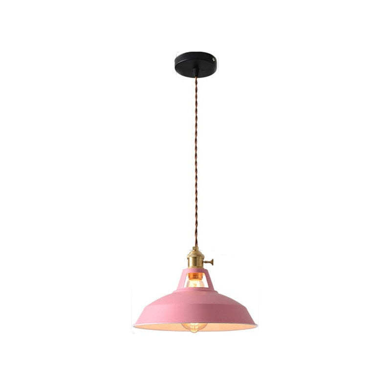 Industrial Pendant Light Black Metal Dome Shade - Product detail 26