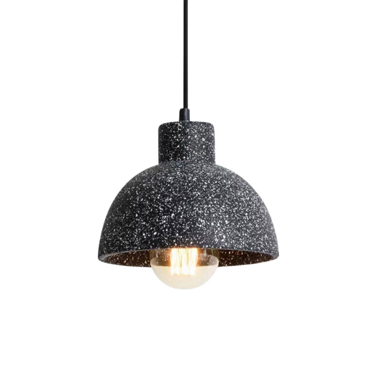 Industrial Cement Pendant Light Minimalist Gray Shade With Brass Fitting - Product detail 14
