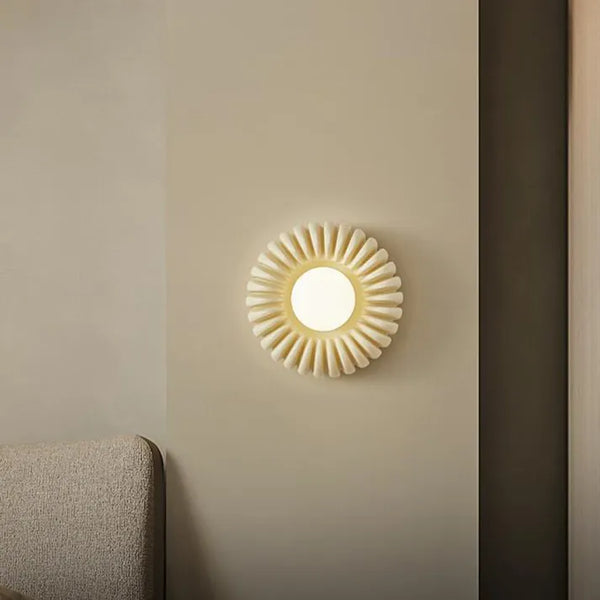 Modern Resin Wall Light Sunburst Pattern Sconce - Product example