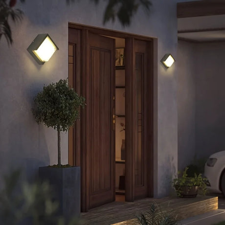 Modern Outdoor Wall Light  Diamond LED Design - Product showcase