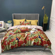 Tropical Cotton Duvet Set  Exotic Bird Paradise Print - Product showcase