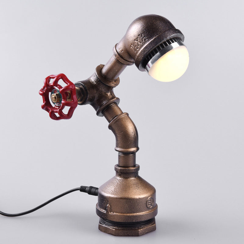 Industrial Table Lamp  Brass Pipe Design With Rotating Switch - Product example