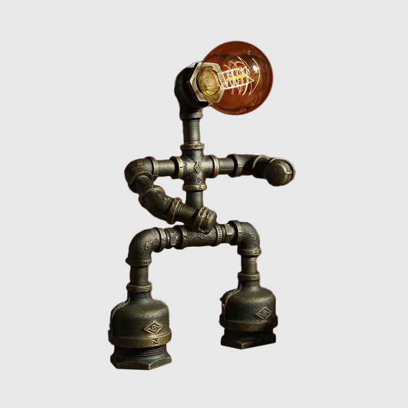 Industrial Robot Table Lamp Steampunk Pipe Design - Product detail 4