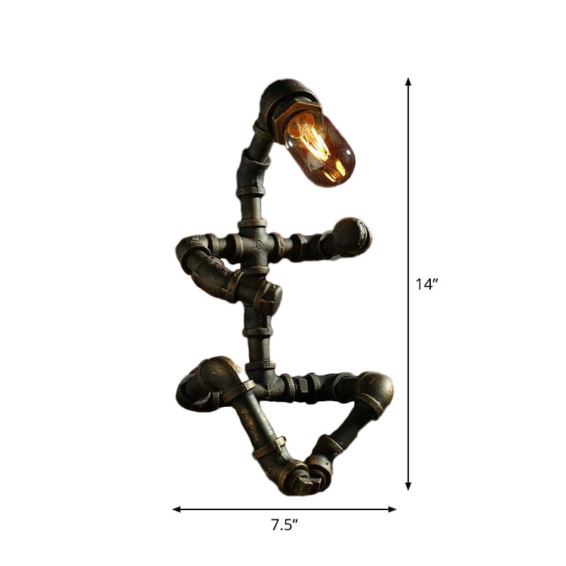 Industrial Robot Table Lamp Steampunk Pipe Design - Product detail 15