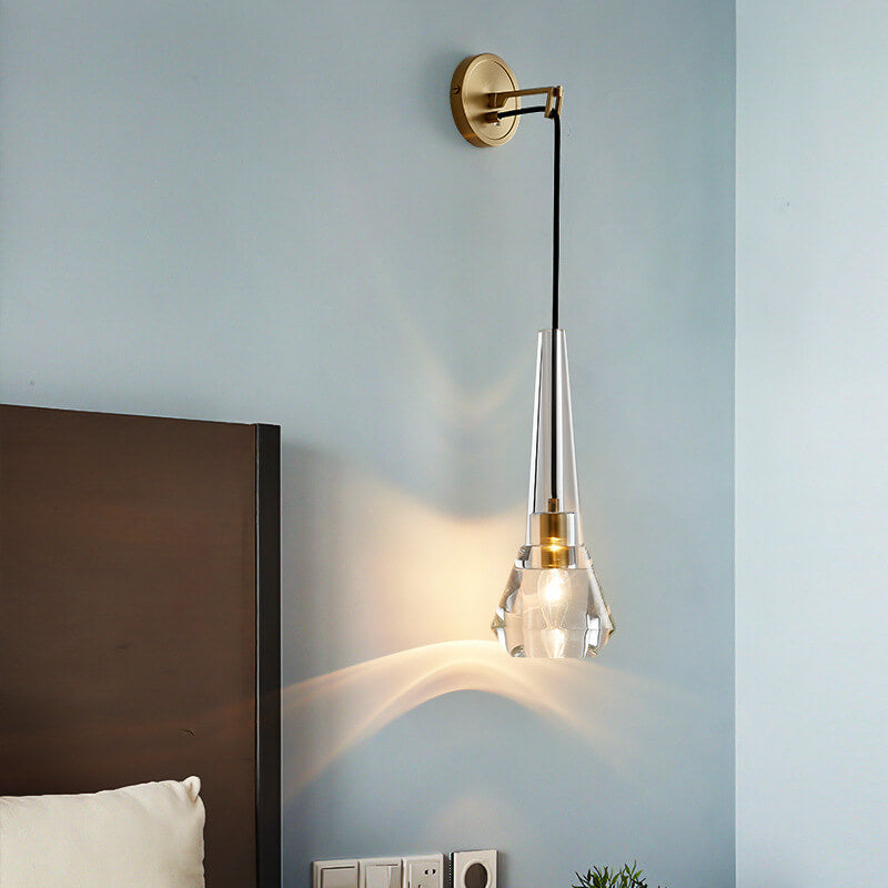 Modern Crystal Wall Lamp Geometric Glass Design - Product showcase