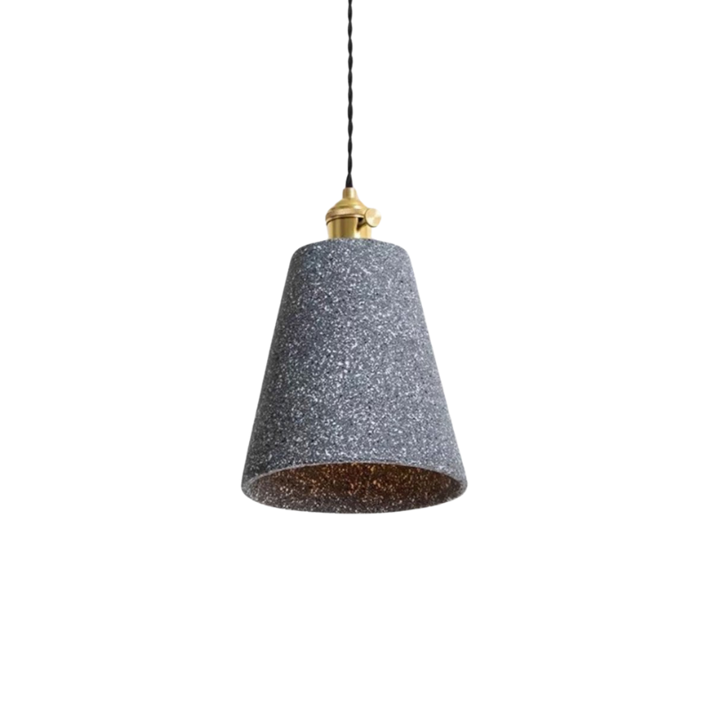 Industrial Cement Pendant Light Minimalist Gray Shade With Brass Fitting - Product detail 16