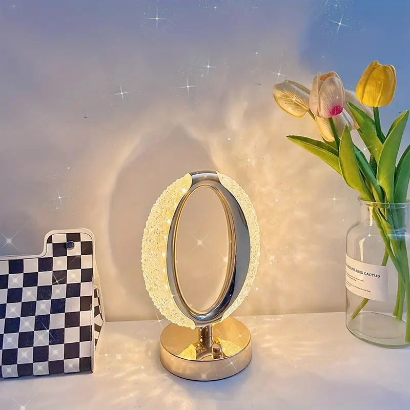 Modern Crystal Table Lamp Oval LED Design - Product example