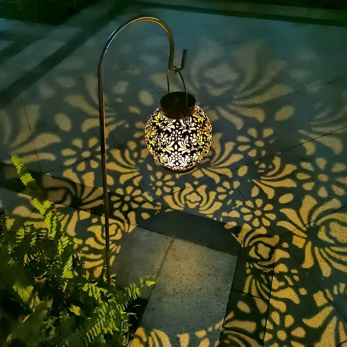 Solar Garden Lantern  Moroccan Pattern LED Light - Product example