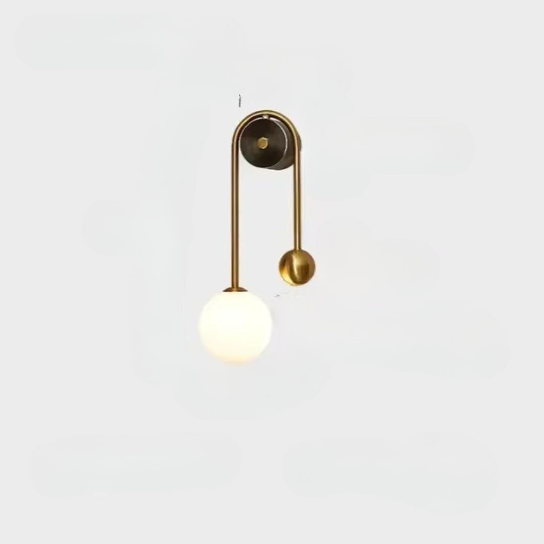Modern Wall Light Dual Globe Glass LED Gold Design - Product detail 5