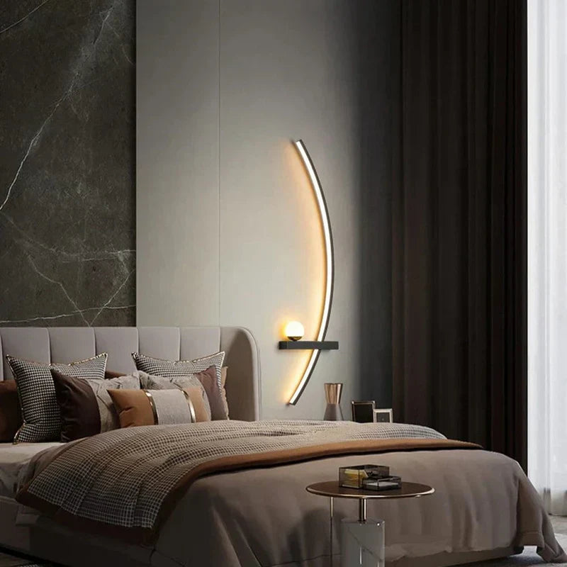 Curved LED Wall Lamp Modern Minimalist Design - Product detail 8