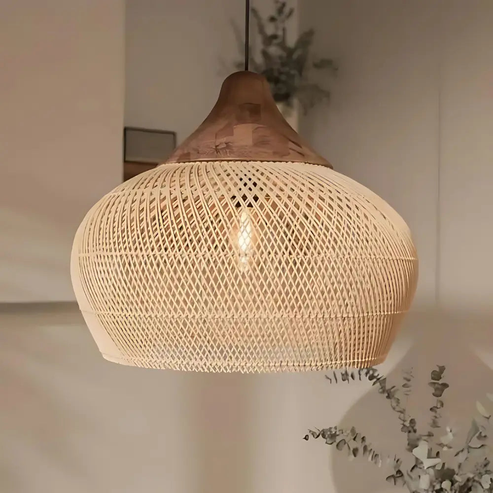 Rattan Pendant Light  Natural Woven Shade Design - Product detail 8