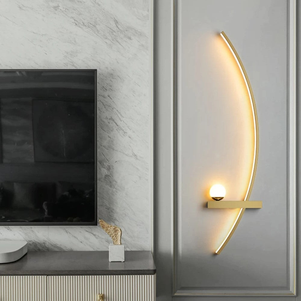 Curved LED Wall Lamp Modern Minimalist Design - Product detail 6