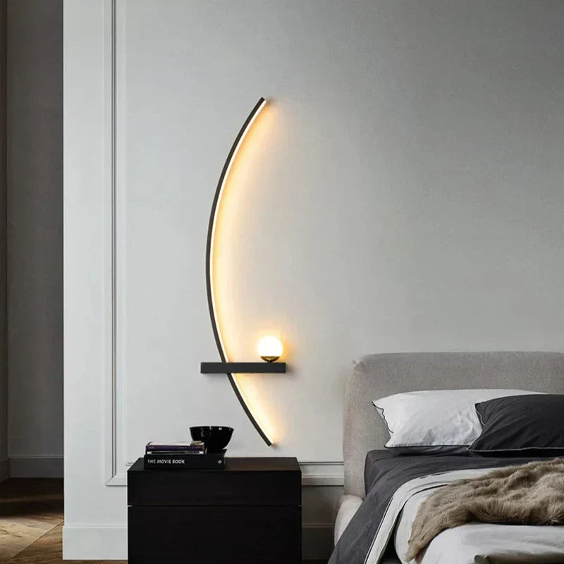 Curved LED Wall Lamp Modern Minimalist Design - Product detail 9