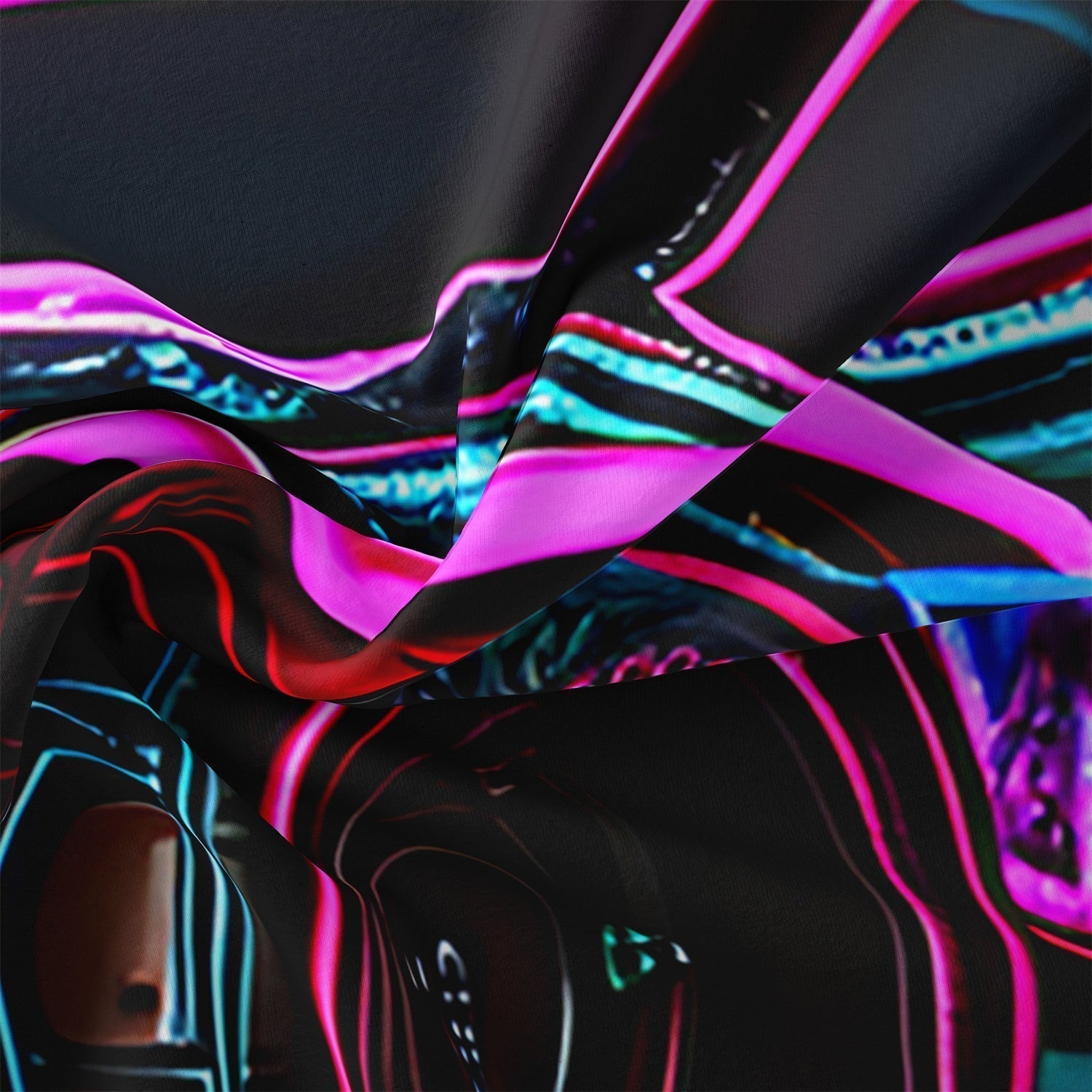 Neon Racing Duvet Cover Set  Cyberpunk Sports Car Design - Product detail 4