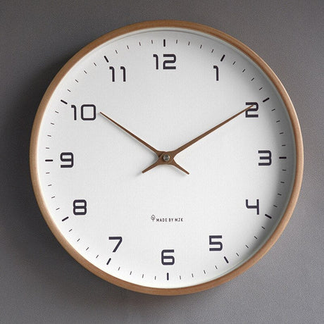 Minimalist Wall Clock  Natural Wood Frame Design - Product detail 4