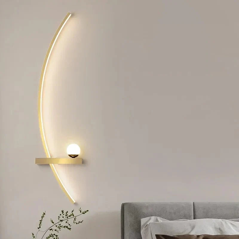 Curved LED Wall Lamp Modern Minimalist Design - Product detail 10