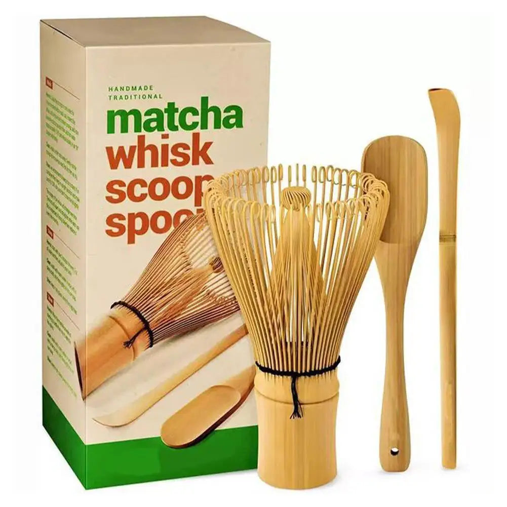 Traditional Matcha Tea Set Bamboo Whisk and Accessories - Detailed view
