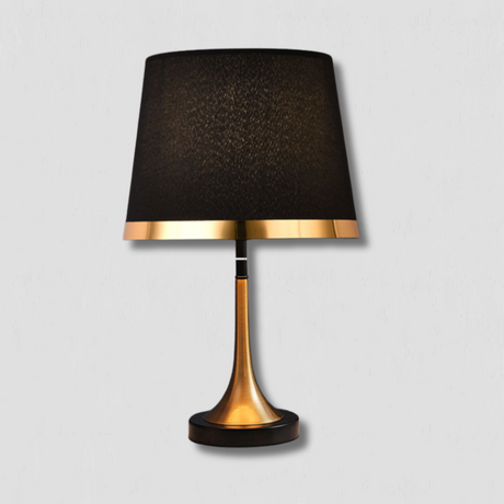 Modern Table Lamp  Black Shade Gold Trim Design - Product detail 6