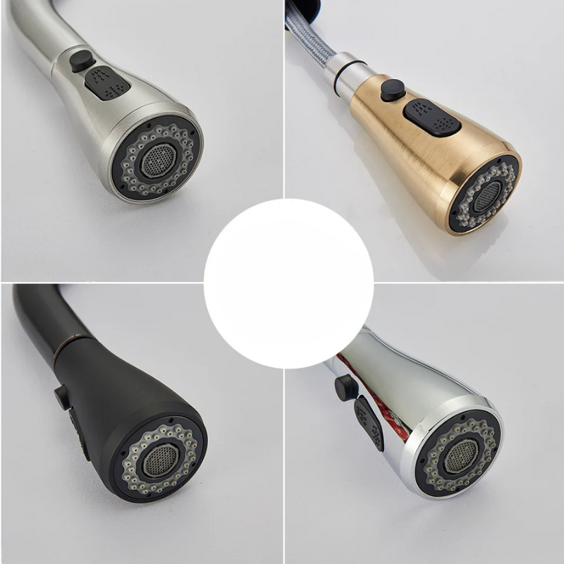 Modern Pull Down Kitchen Faucet Brushed Nickel Flexible Spout - Product detail 5