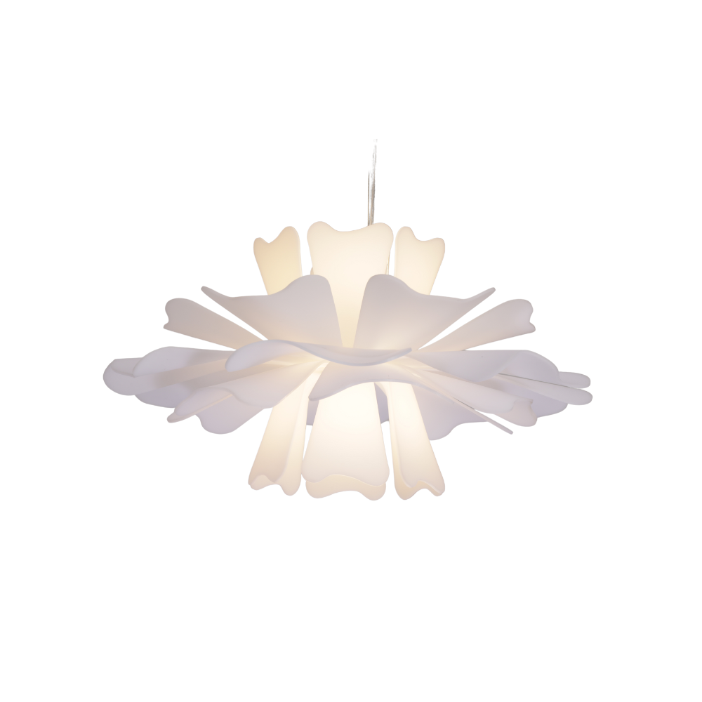 Modern Floral Pendant Light White Acrylic Petal Design - Product detail 7