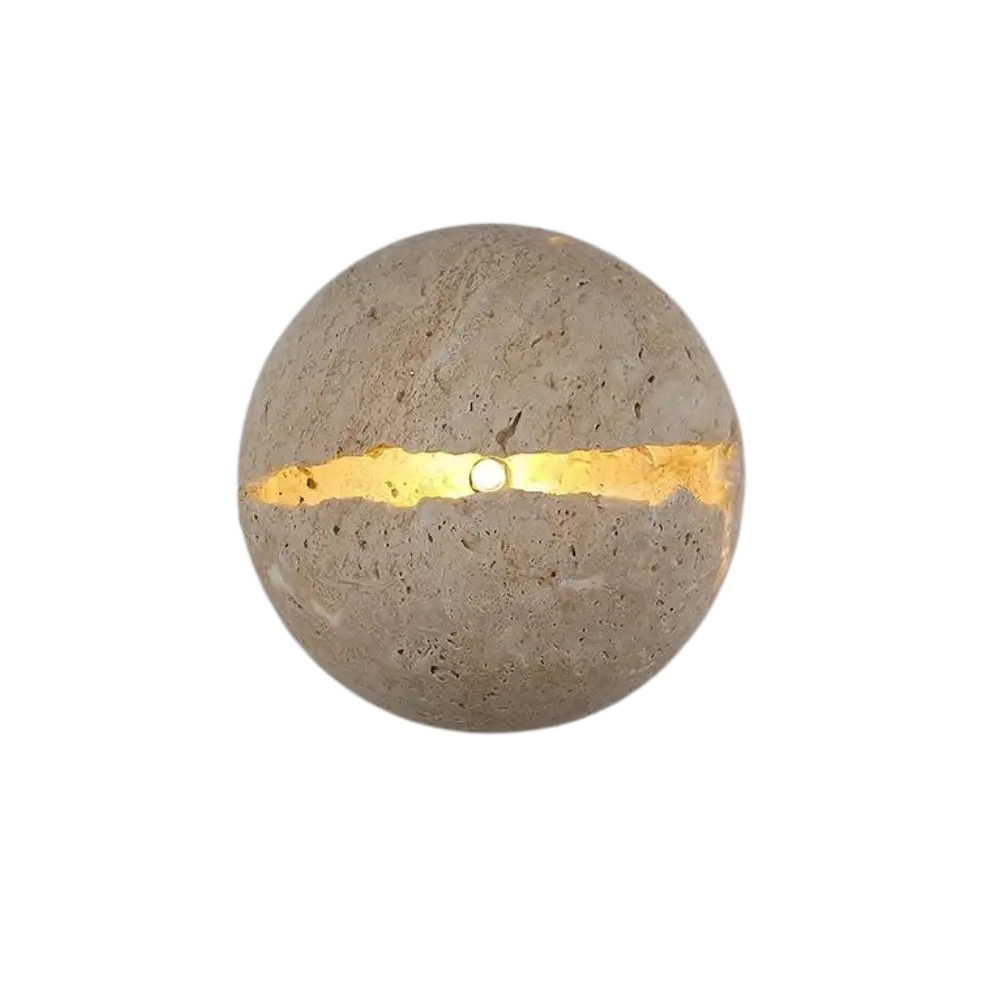 Modern Wall Sconce  Concrete Globe with LED Light Strip - Product detail 8