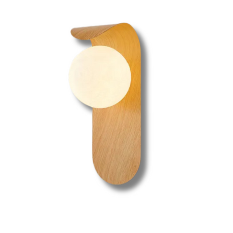 Modern Wood Wall Lamp  Natural Walnut Design - Product showcase