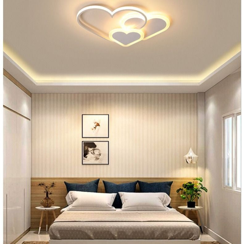 Heart Ceiling Light  Pink LED Hearts Design - Detailed view