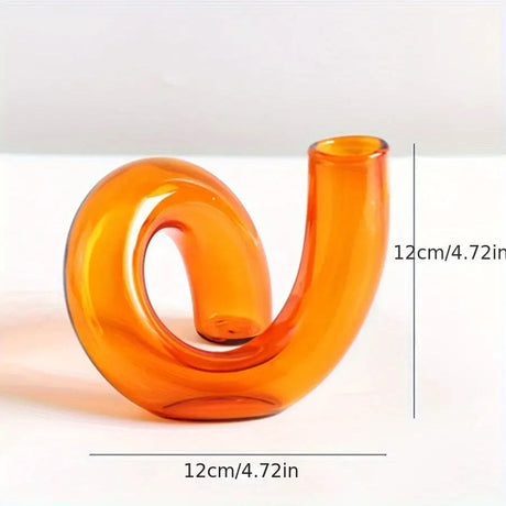 Curved Glass Vase  Modern Wave Design - Product detail 8