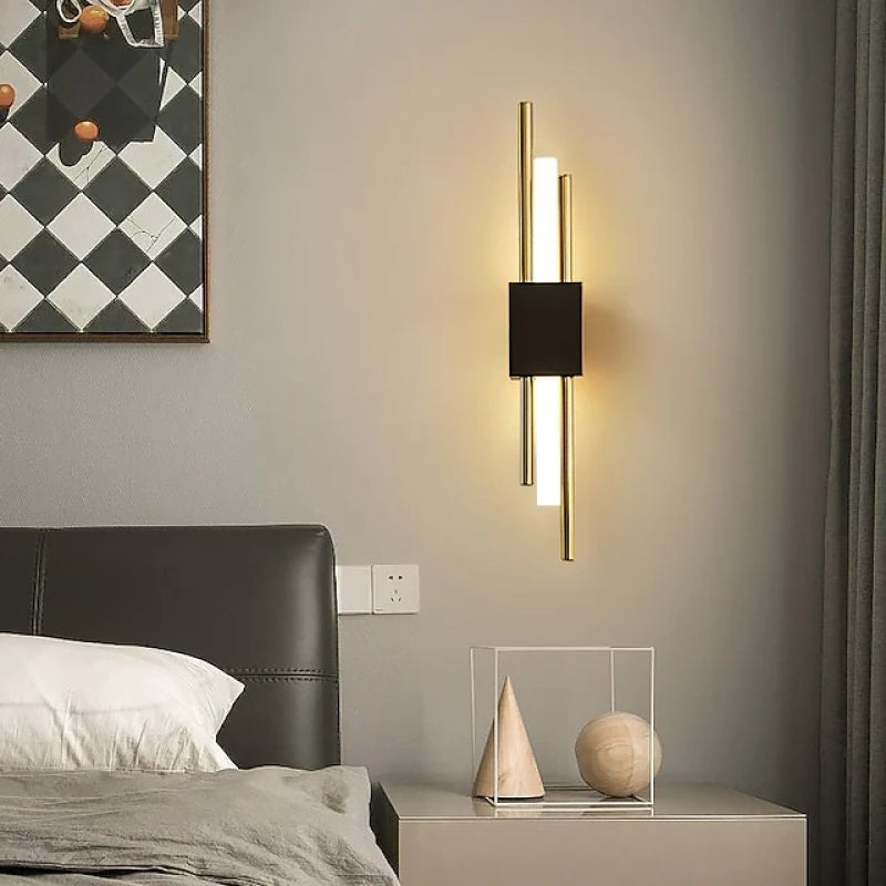 Modern LED Wall Lamp Black Metal Linear Design - Product detail 8