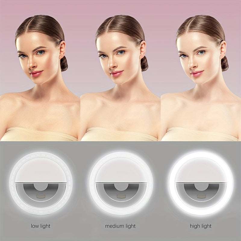 LED Ring Light  Portable USB Rechargeable Selfie Illumination - Product detail 4