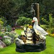 Garden Water Fountain  Duck Family Cascading Design - Product showcase